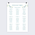 Plan de table mariage Petites fleurs bleues