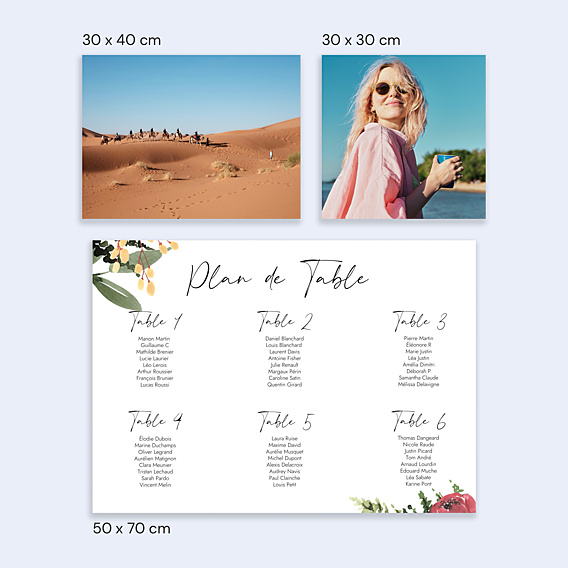 Plan de Table Mariage Wild Flowers