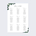 Plan de Table Mariage Branche d'Eucalyptus