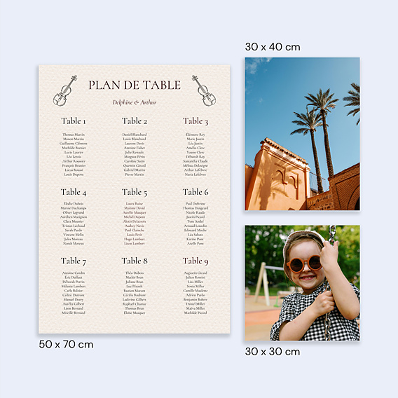 Plan de Table Mariage Domaine