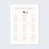 Plan de Table Mariage Étiquette Jardin Sauvage