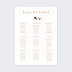 Plan de Table Mariage Étiquette Jardin Sauvage