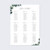 Plan de Table Mariage Branche d'Eucalyptus