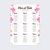 Plan de Table Mariage Jardin botanique