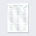 Plan de Table Mariage Petites fleurs bleues