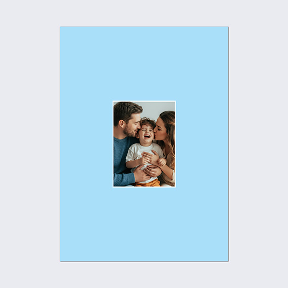 Affiche famille Color bloc mini photo