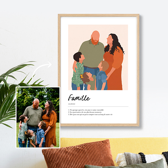 Affiche famille Définition famille minimaliste