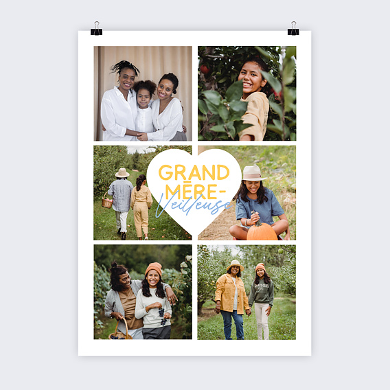 Affiche famille Grand-mère-veilleuse