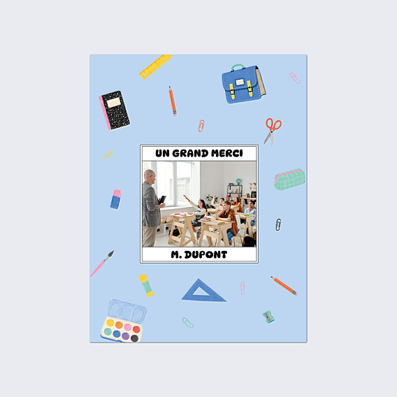 Poster famille Materiel scolaire