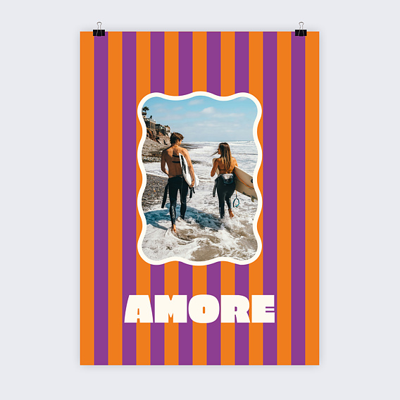 Poster famille Rayures d'amour