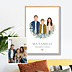 Poster famille Portrait minimaliste avec couronne eucalyptus