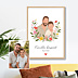 Poster famille Portrait minimaliste avec couronne champêtre