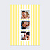 Poster famille Escale rayée jaune