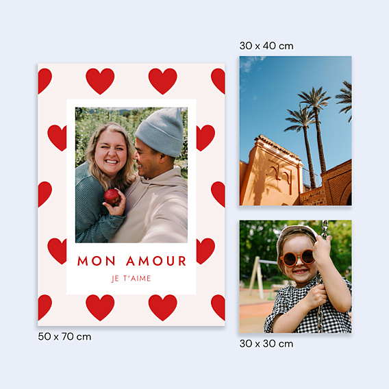 Poster famille 1001 Cœurs