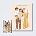 Poster famille Portrait en illustration minimaliste