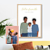 Poster famille Portrait minimaliste ajusté