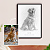 Poster famille Mon animal au crayon de papier
