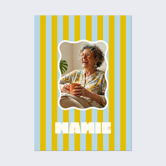 Poster famille Rayures d'amour mamie