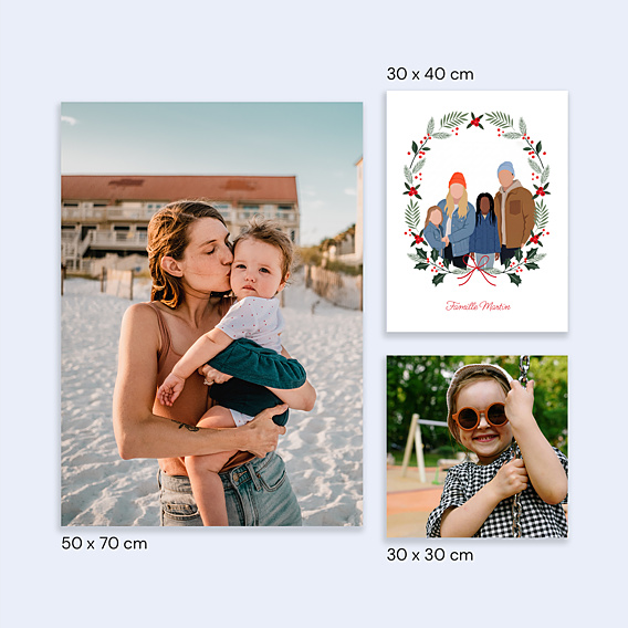 Poster famille Couronne de Noël