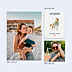 Poster famille Portrait aligné minimaliste