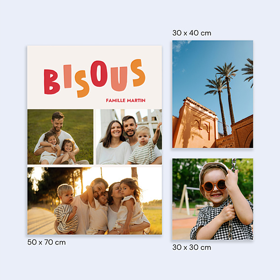 Poster famille Bisous Bisous