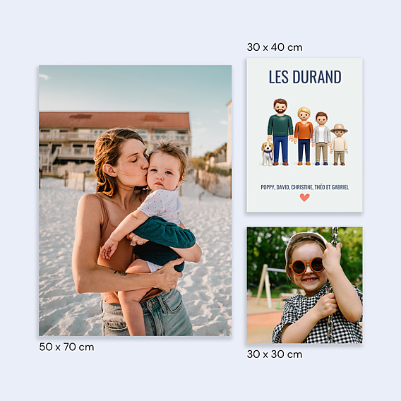 Poster famille Portrait en figurine