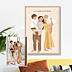Poster famille Portrait en illustration minimaliste