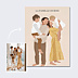 Poster famille Portrait en illustration minimaliste