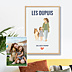 Poster famille Portrait aligné minimaliste
