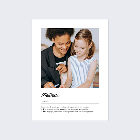 Affiche famille Définition maîtresse photo