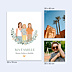 Poster famille Portrait minimaliste avec couronne eucalyptus