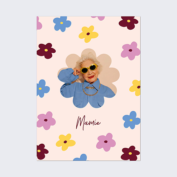Poster famille Fleurs wavy