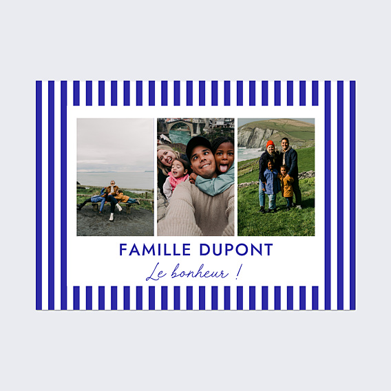 Affiche famille Traits bleus