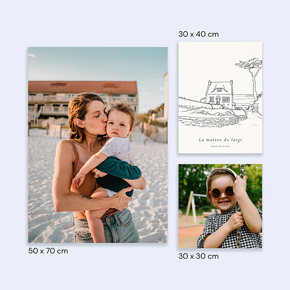 Poster famille Maison en line art