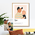 Poster famille Définition papa minimaliste
