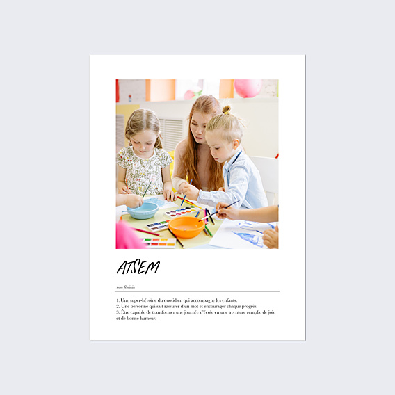 Poster famille Définition atsem photo