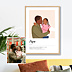 Poster famille Définition papa minimaliste