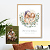 Poster famille Portrait en aquarelle avec couronne eucalyptus