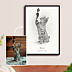 Poster famille Mon animal au crayon de papier