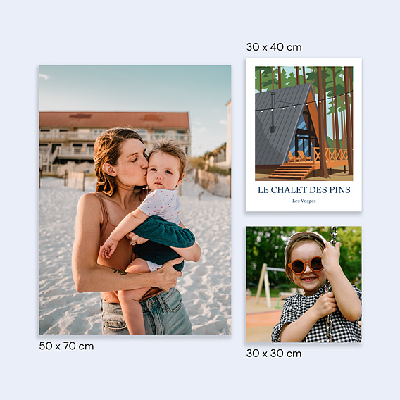 Poster famille Maison en illustration minimaliste