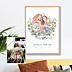 Poster famille Portrait en aquarelle avec couronne eucalyptus