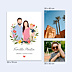 Poster famille Portrait minimaliste avec couronne champêtre
