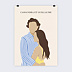Affiche famille Couple en illustration minimaliste Recto