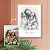Poster famille Portrait au crayon de papier