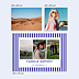 Poster famille Traits bleus