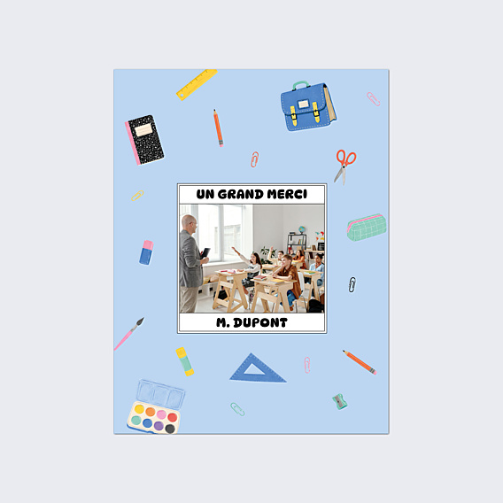 Poster famille Materiel scolaire