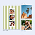 Poster famille Escale rayée olive