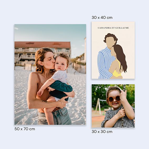 Poster famille Portrait en illustration minimaliste