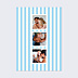 Poster famille Escale rayée bleue