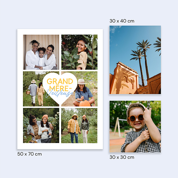 Poster famille Grand-mère-veilleuse